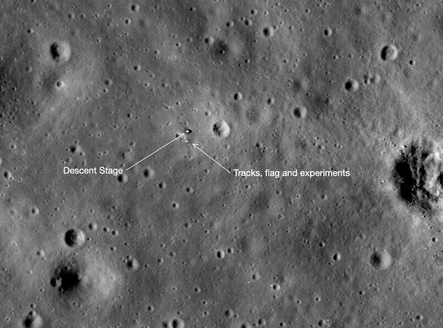 Apollo 11 Landing Site LROC photo